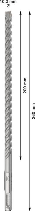 Productafbeelding Bosch Professional Zubehör SDS-plus-5X boor 10x200x260 mm, 10 stuks. (10 millimeter)