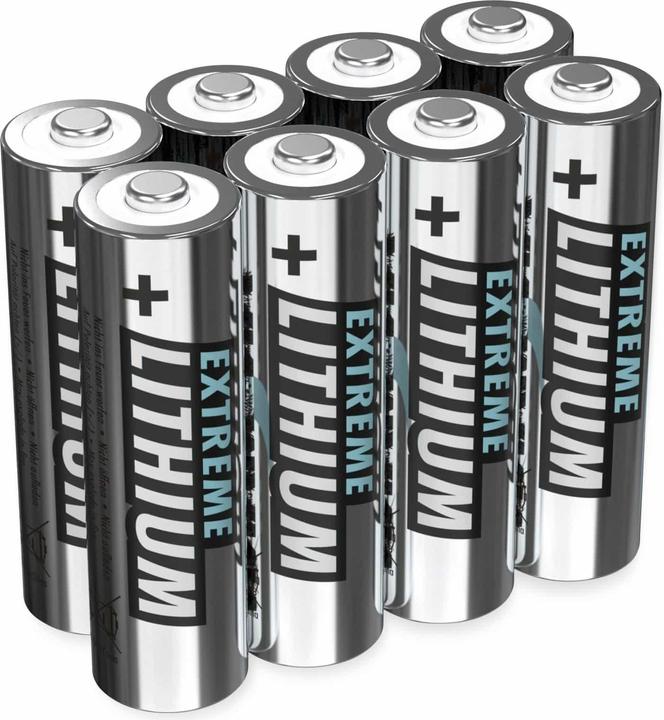 Productafbeelding Ansmann 4+4 Extreme Lithium AA Mignon LR 6 Grootverpakking (8 Pcs., AA, 2850 mAh)
