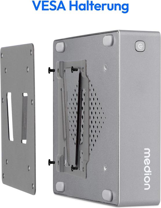 Actual product image Medion Mini PC S06 (MD35370) (Intel Core i5-1335U, 16 GB, 512 GB, Intel Iris Graphics)