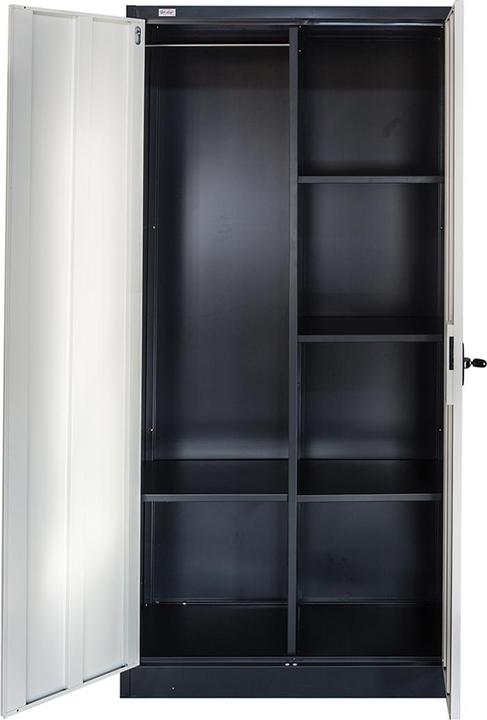 Produktbild Jet-Line Aktenschrank Omsk dunkelgrau-weiss (90 x 45 x 185 cm)