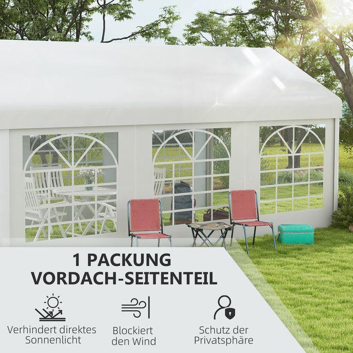 Produktbild Swisshandel24 Seitenteil mit Fenster, Seitenwand für Pavillon ca. 6 x 2 m Seitenplane Ersatzwand für Partyzelt, We (200 cm, 597 cm)