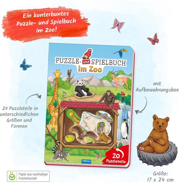 Produktbild Puzzlebuch Spielbuch Im Zoo (Deutsch)