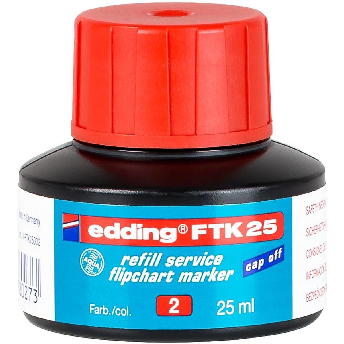 Edding, Marker, Nachfülltusche FTK25 (Rot, 1 x)