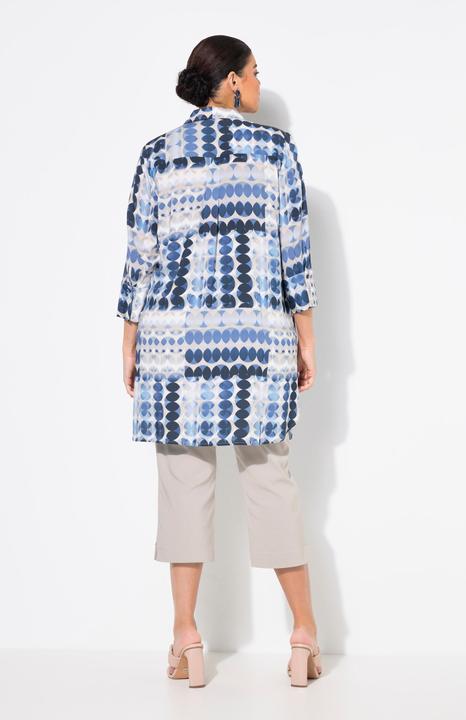 Actual product image Ulla Popken Geometric Print Button Down Tunic Blouse (42, 44)