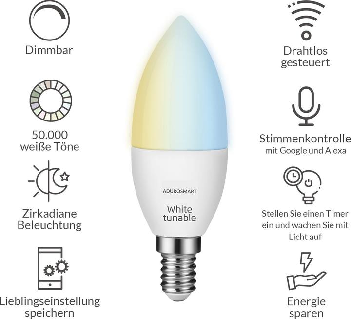 Produktbild AduroSmart Leuchtmittel E14 (E14, 470 lm, 1x)