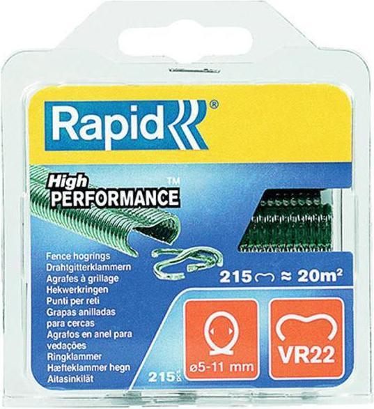 Rapid VR22 Ring clips green 215 pieces