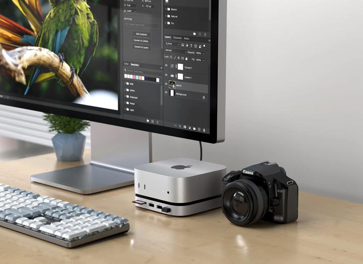 Actual product image Satechi Mac Mini M4 Stand & Hub with SSD Enclosure (USB-C, 5 Ports)