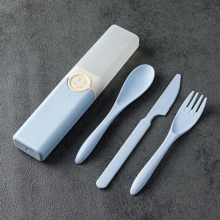König Design Reisebesteck to go Camping Besteck Gabel Messer Löffel mit Transportbox