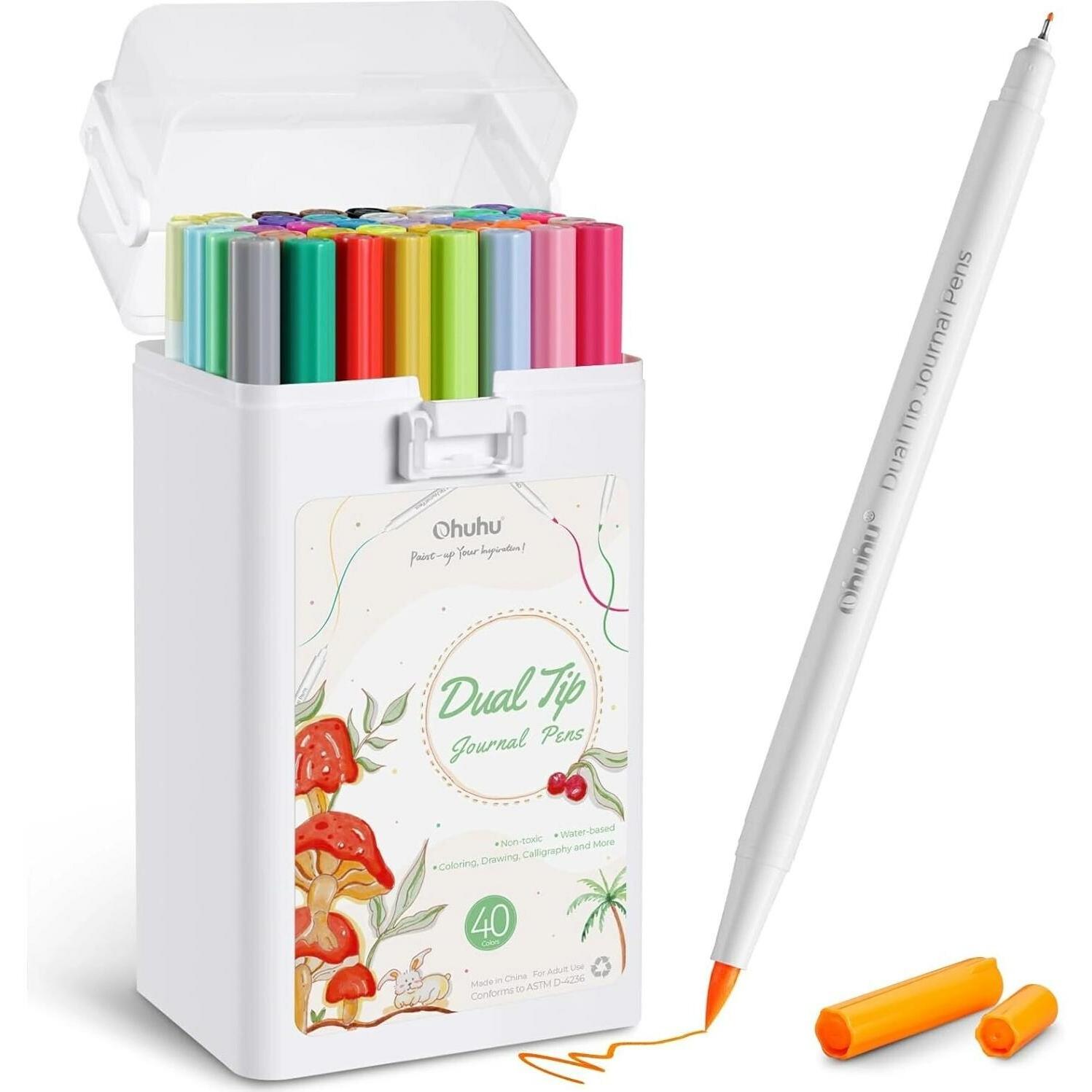 Ohuhu, Marker, Dual Tip (Mehrfarbig, 40 x)
