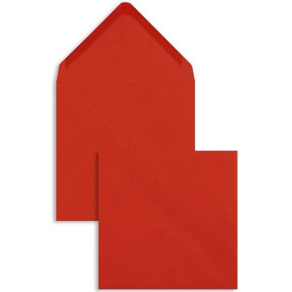 Blanke, Briefumschlag, Briefumschläge 155x155mm 100g/qm gummiert VE=100 Stück rot (100 x)