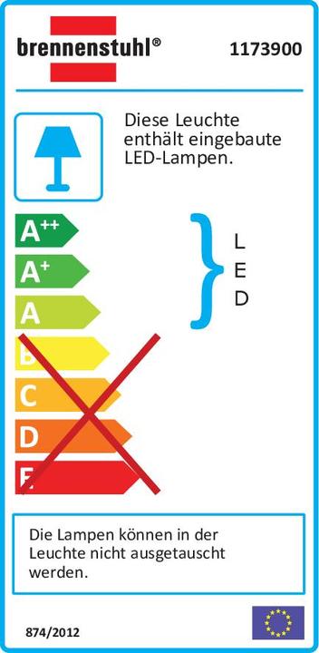 Energy Label Brennenstuhl 1173900 (830 lm)