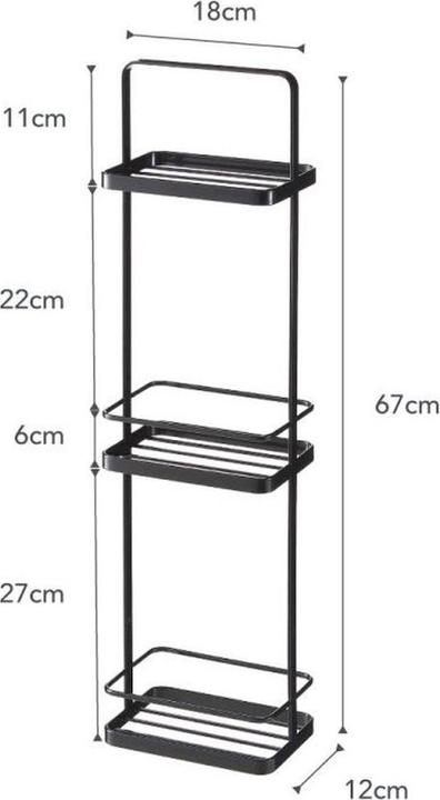 Produktbild Yamazaki 3-stöckiges Duschregal TOWER (12 x 18 x 67 cm)