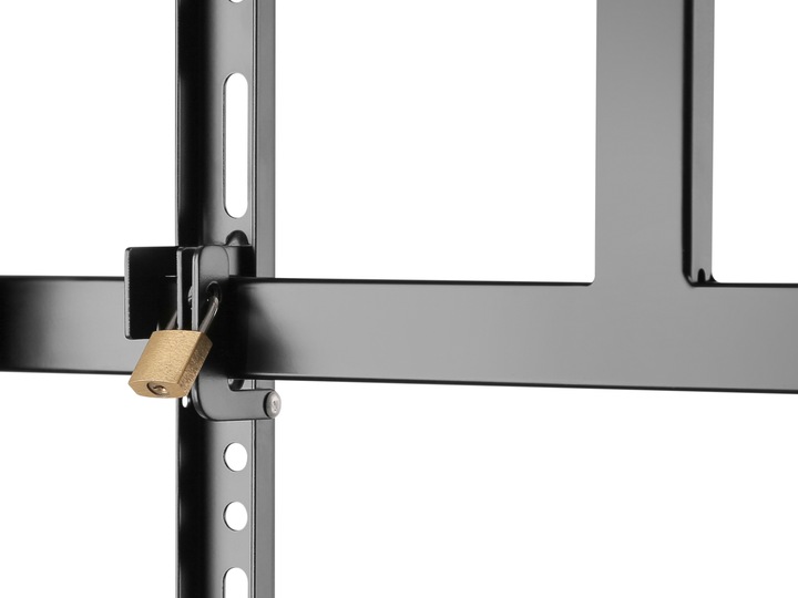 Actual product image equip TV trolley 37"-80"/80kg 1TFT with height adjustment grey (80", 80 kg)