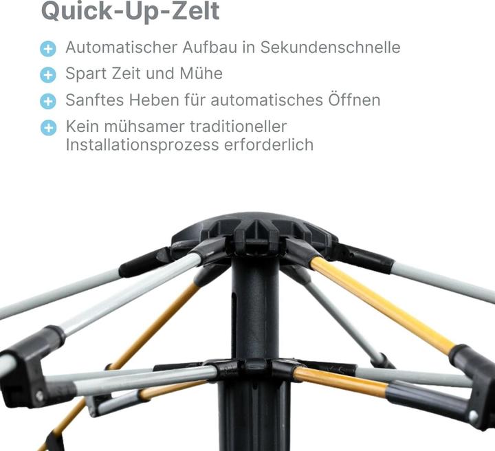 Actual product image Hermex Quick-up tent for 3-4 people Camping tent Automatic tent Festival tent (Inflatable tent, 3.40 kg, 4 persons)