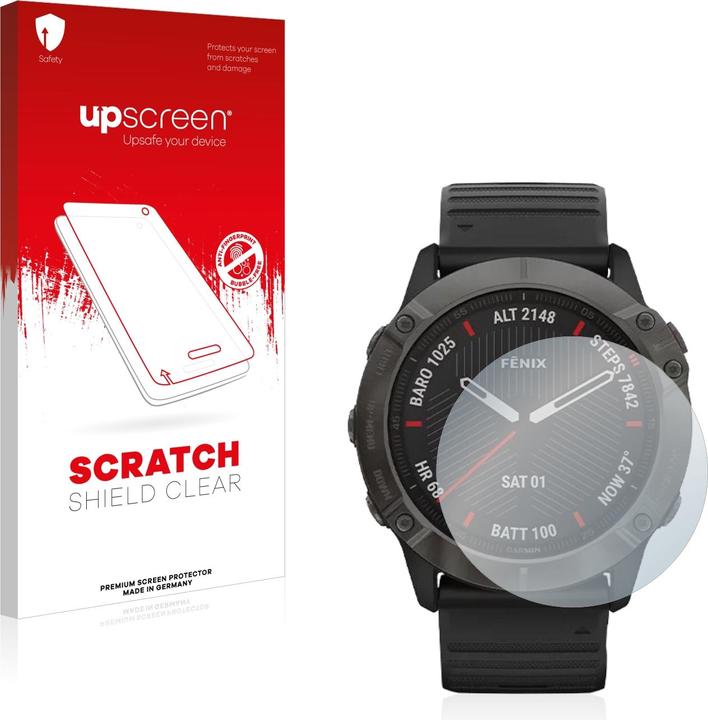 Actual product image upscreen Scratch Shield Protector (Fenix 6X Pro Solar)