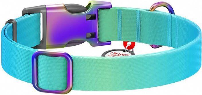 Immagine prodotto Collar Collare in nylon con codice QR per cane Waudog gradiente, blu, taglia XL (XL, Cane, Passeggiare)