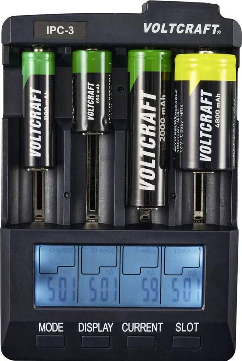 Actual product image Voltcraft Round cell charger IPC-3 (1 pcs., 14500, 18650, AA, CR123A, Chargers without battery)