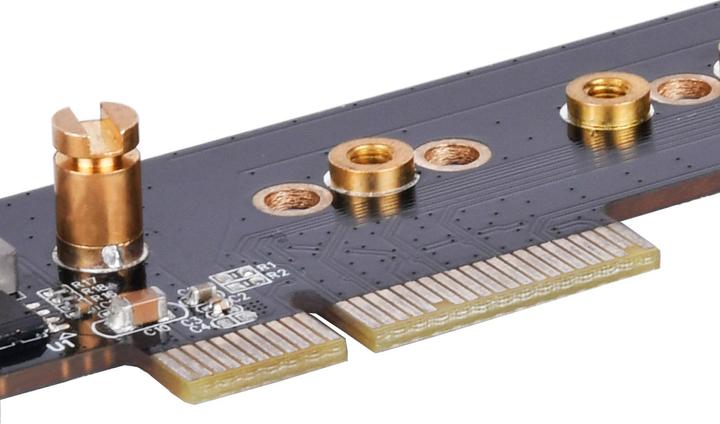 Image du produit Silverstone SST-ECM28 - 1x NVMe + 1x SATA M.2 SSD vers PCI-E x4 1HE carte d'adaptation