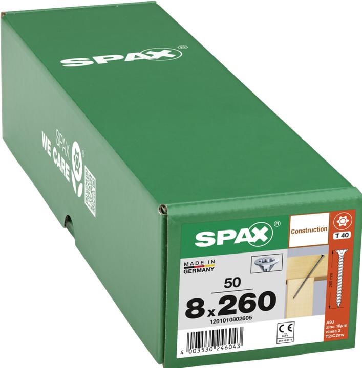 Image du produit Spax Tête Fraisée T-Star Plus T40 Filetage Complet Cut Wirox (50 Vis par pièce)