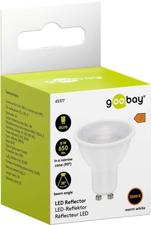 Produktbild Goobay LED-Reflektor (GU10, 8 W, 650 lm, 1 x, F)
