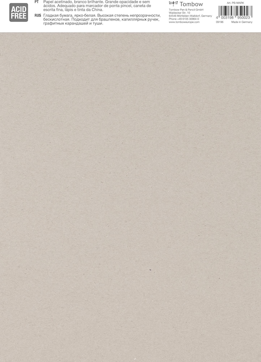 Actual product image Tombow Drawing pad Bristol (A4, Plain, Hardcover)