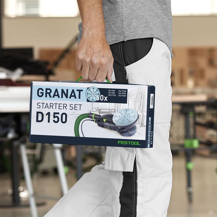 Actual product image Festool Grinding disc STF D150/48 GR set (P180, P60, P120, P220, P80, P320)