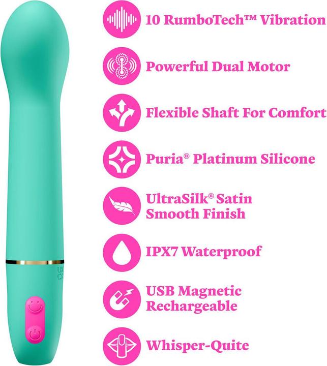 Actual product image Blush Aria Flirty Af 2.0 Rechargeable Vibe Teal