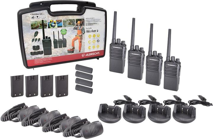 Albrecht Funkgerät Tectalk Worker 2 4er Set (10 km)