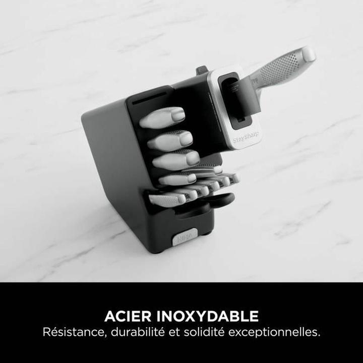 Produktbild Ninja Messerset Stahl Holz Edelstahl 14 Teile (12 Stück)