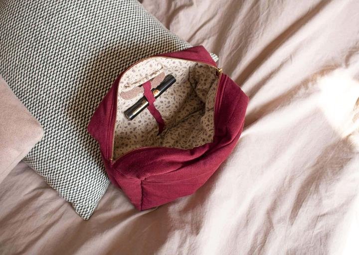 Immagine prodotto Filibabba Wash Bag (Large) - Velluto a coste - Profondamente rosso