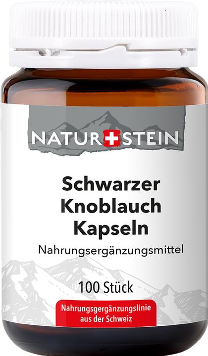 Actual product image Naturstein Schwarzer Knoblauch (100 Piece, Capsules, 156 g)