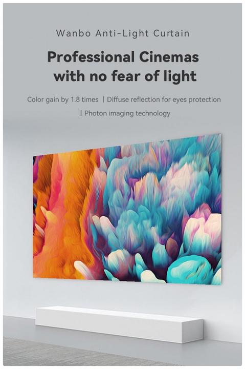 Produktbild Xiaomi Wanbo WBAA02 Anti-Light Porjector Curtain Pro, Portable, 100"", White EU