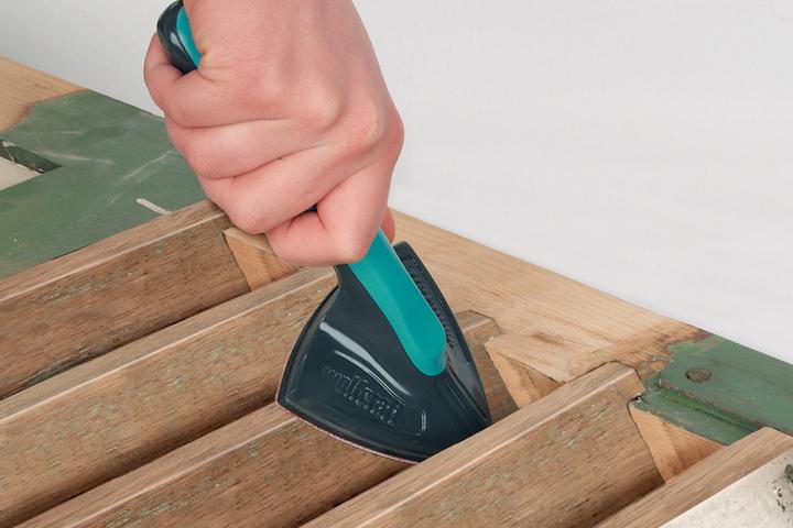 Produktbild wolfcraft 1 Eckenschleifer mit Klettgewebe 95mm