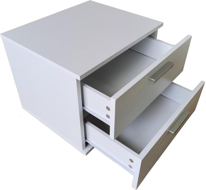 Produktbild HTI-Living Nachtschrank 2er Set Weiss Nina (45 x 38 x 38 cm)