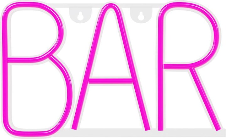 Forever Light BARRA NEON LED rosa Bat + USB FLNE24