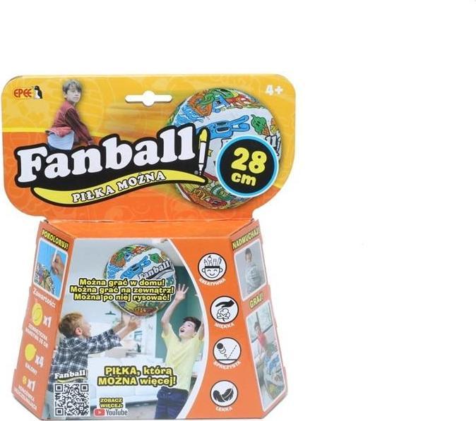 EPEE Fanball - Ball Mögliche, Ballonball zum Ausmalen, orange