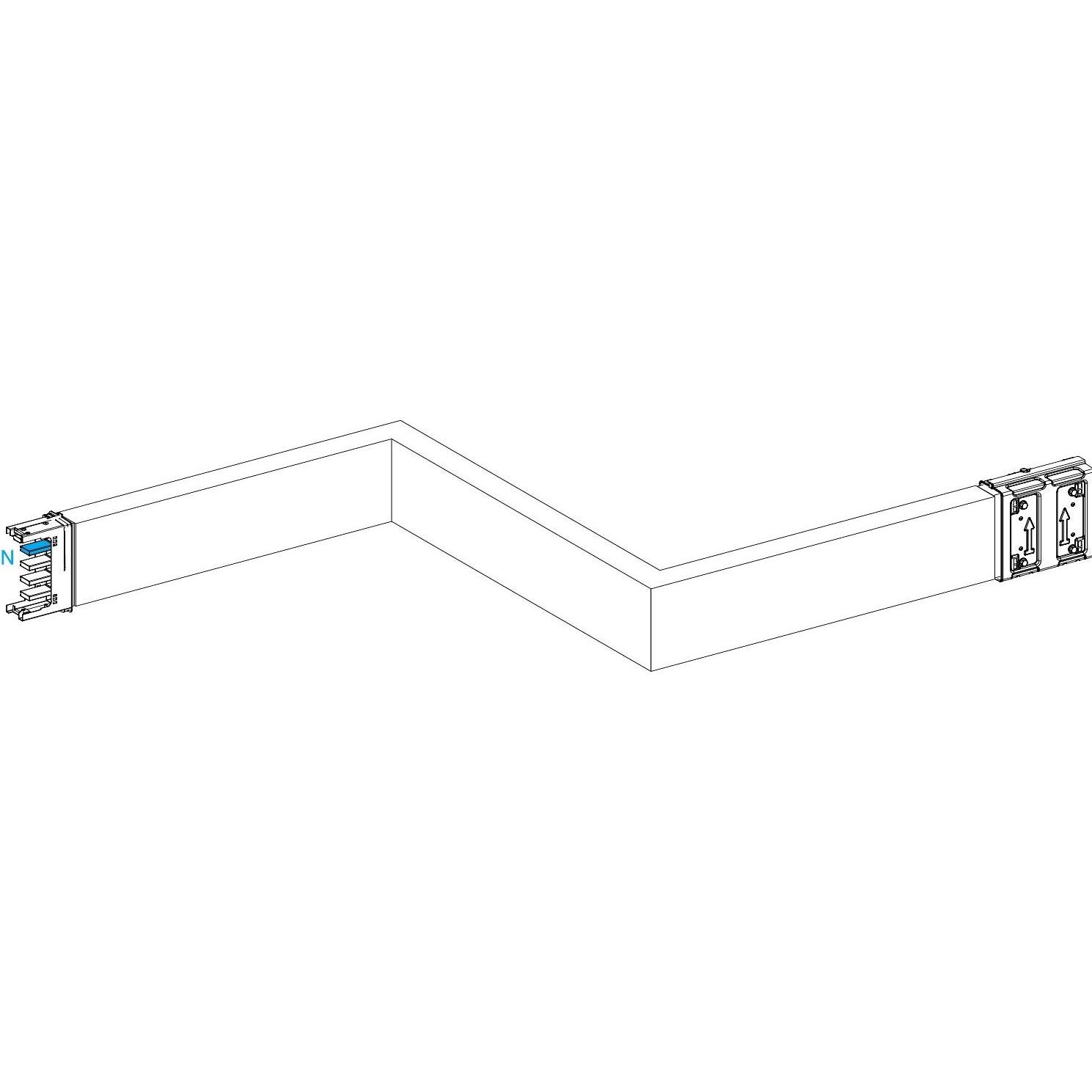 Schneider Electric SE KSA250DZCH43A KSA Z-Element rechts-links (Verteiler), Elektronikzubehör + Gehäuse, Weiss