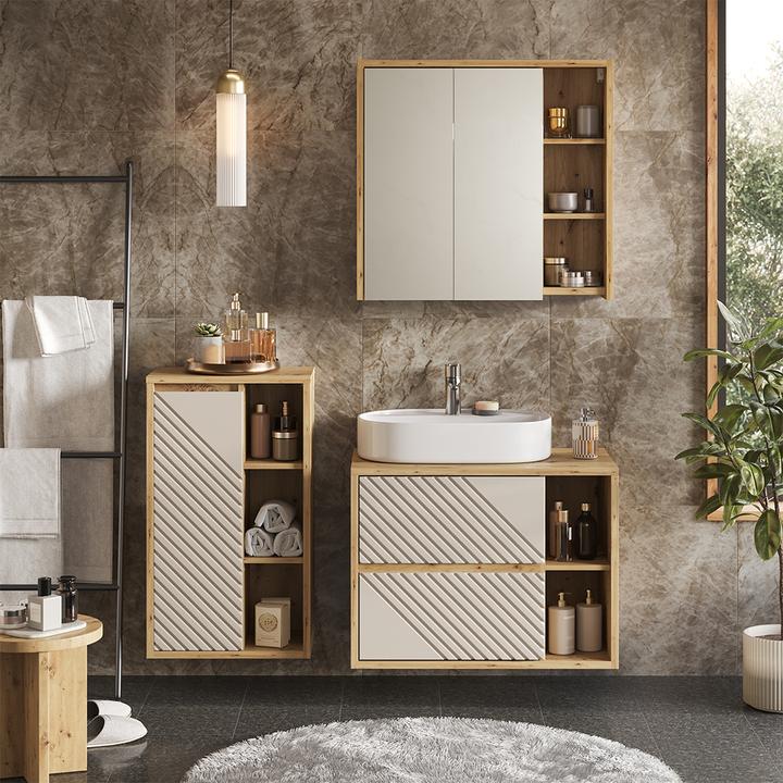 Produktbild Vicco Badmöbel-Set Viola, Artisan-Eiche, 3 Teile