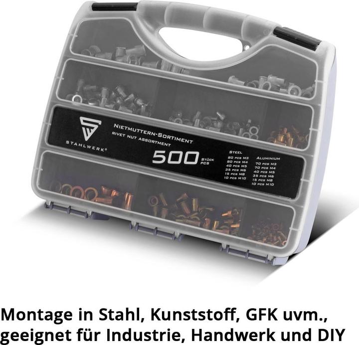 Produktbild Stahlwerk Nietmuttern Set