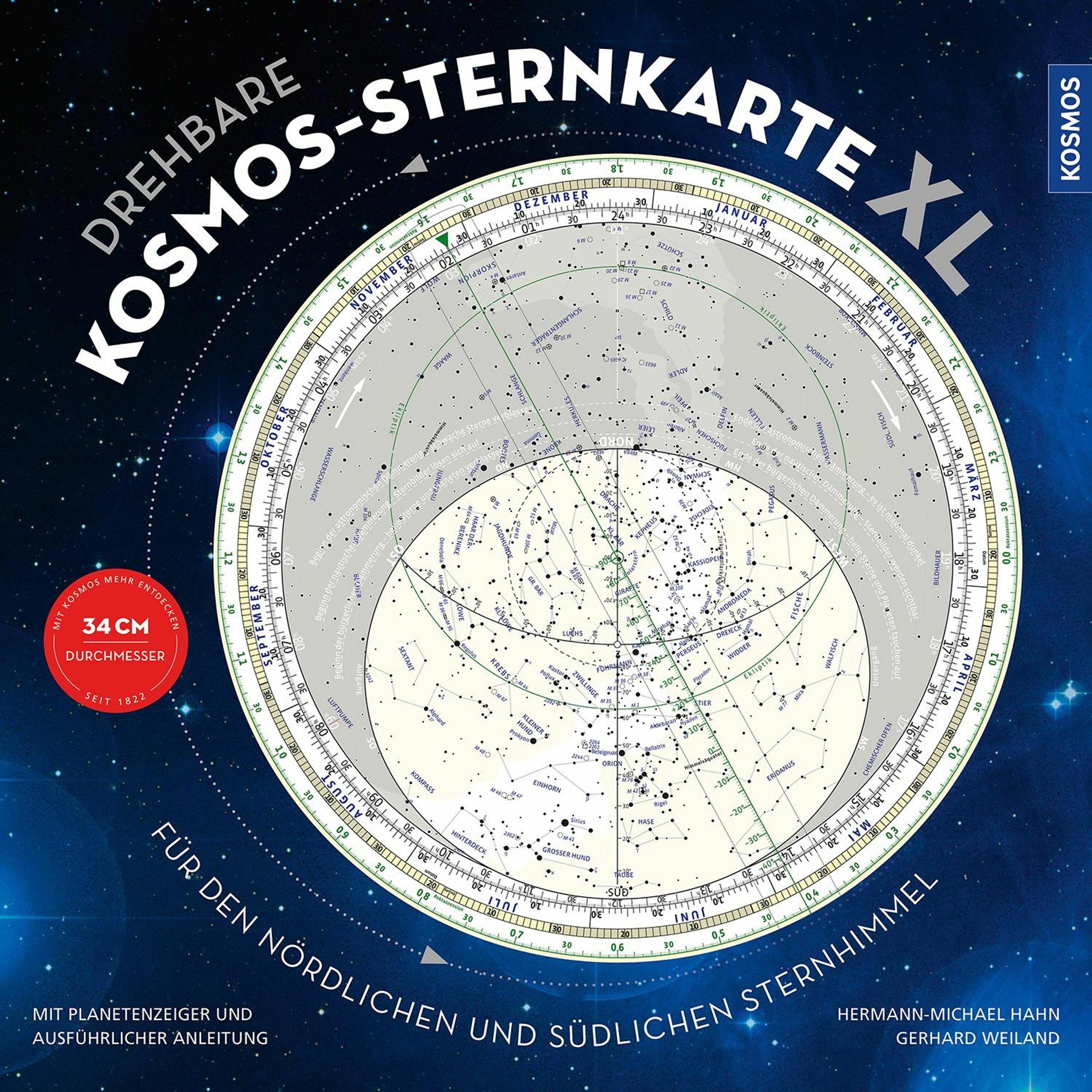 Drehbare Kosmos-Sternkarte XL, Fachbücher von Gerhard Weiland, Hermann-Michael Hahn