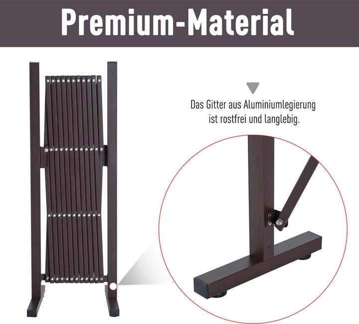 Image du produit Outsunny Zaun Aluminium, Eisen Dunkelbraun