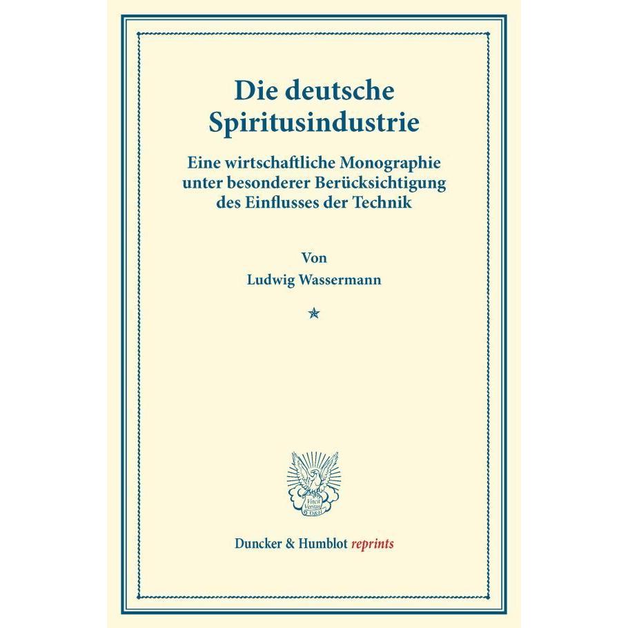 Die deutsche Spiritusindustrie., Fachbücher