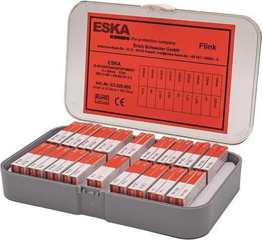 Actual product image ESKA 5x20mm F assortment 250V E3520.800 360xfuse 100mA-6,3A fast acting (0.10 A)