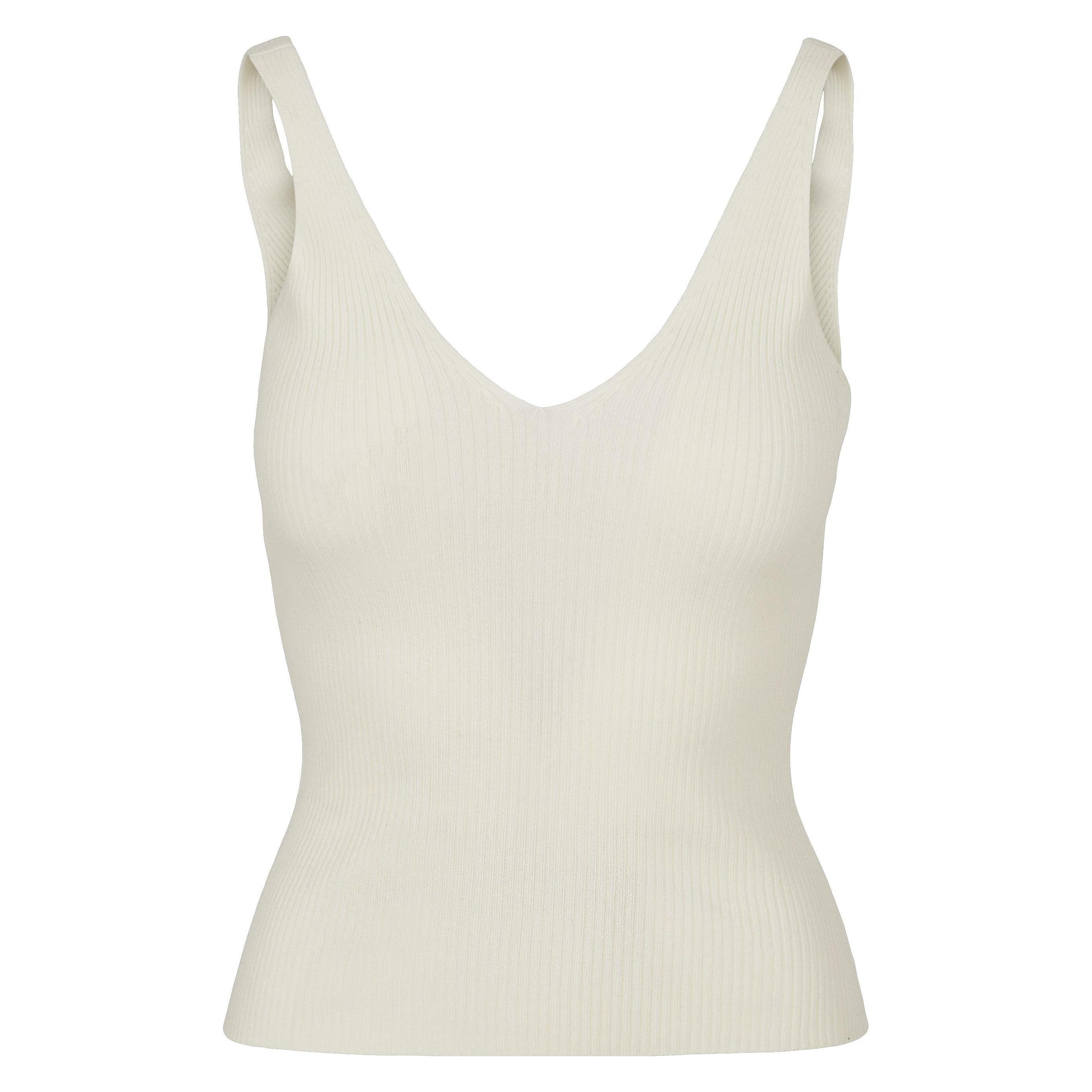 Urban Classics, Damen, Shirts, Ladies Rib Knit Top, Weiss, (4XL)