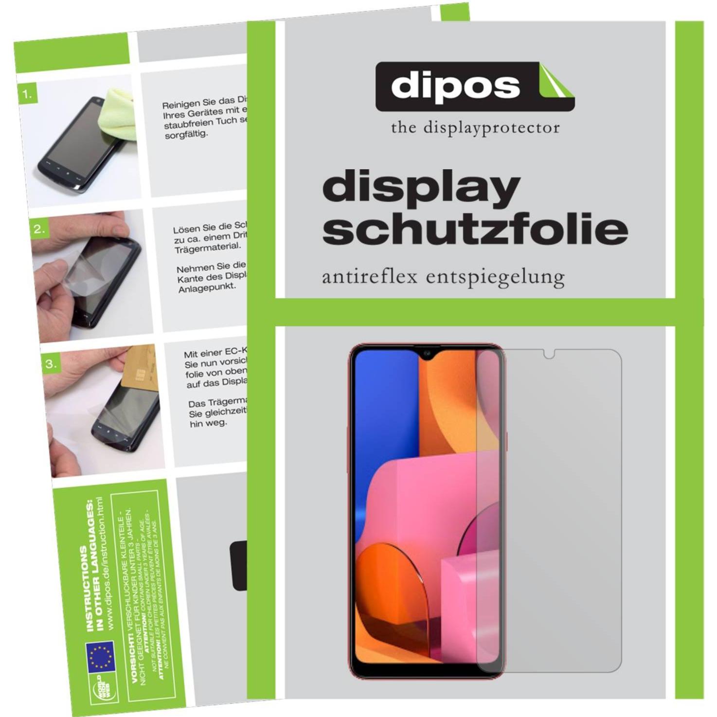 Dipos Displayschutzfolie Antireflex (5 Stück, Samsung Galaxy A20s), Smartphone Schutzfolie, Transparent