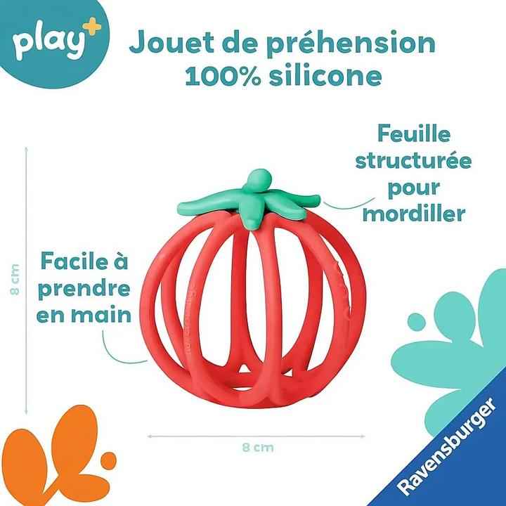 Produktbild Ravensburger Play+ Kuller-Greifling: Tomate – Zahnungshilfe, Silikon Baby-Spielzeug ab 0 Mona