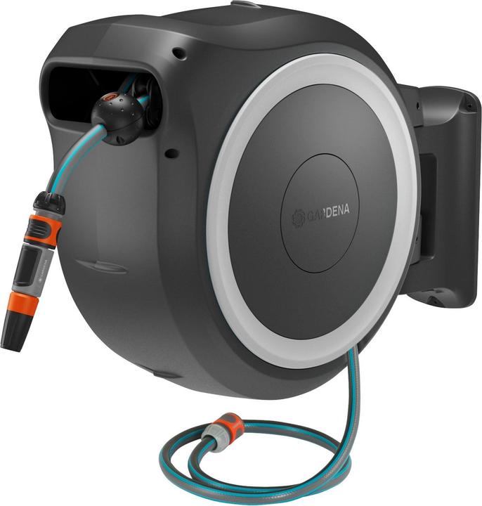 Actual product image Gardena Cordless wall-mounted hose box PowerRoll XL 18V set white 35 m (35 m)