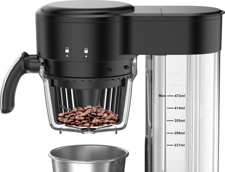 Produktbild Haws Hâws Kaffeemaschine ToGo 450ml mit Mahlwerk, Edelstahl-Thermobecher mit Trinkdeckel