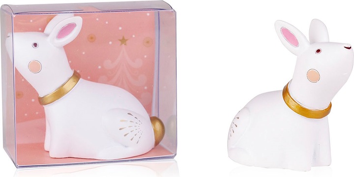Produktbild Accentra Lippenbalsam DREAMY WINTER in Tiegel 'Schneehase', 2.5g, Duft: Baked Apricot, Farbe: apricot/gold/we