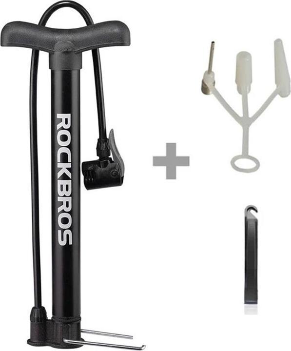 Actual product image Rockbros A320 floor bicycle pump - black